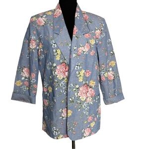 Alfred Dunner Floral Blazer 10 Vintage
